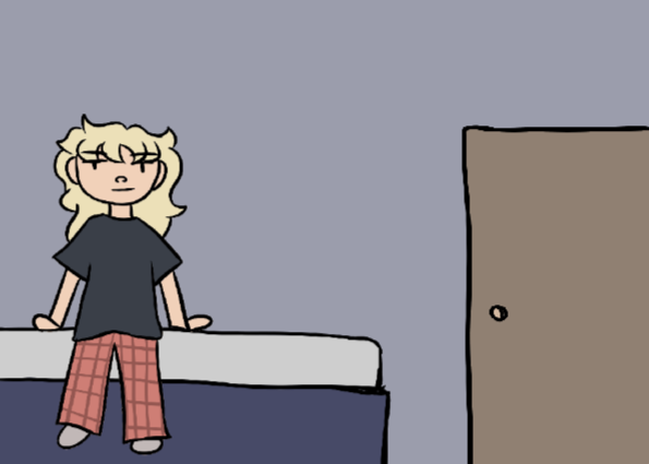 Scherm uit een minigame gemaakt in scratch